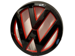 VW Golf 7 Front Emblem Klavierlack Schwarz Rot