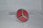 Mercedes Benz Nabendeckel Rot-Carbon 75mm