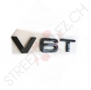 Audi V6T Schriftzug Black Edition schwarz Matt
