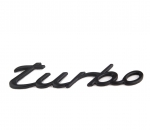 Porsche Turbo emblem badge in glossy black