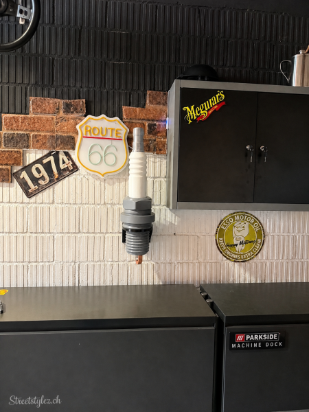 3D Zündkerze XXL Deko 65cm Garage Werkstatt Mancave WERK74