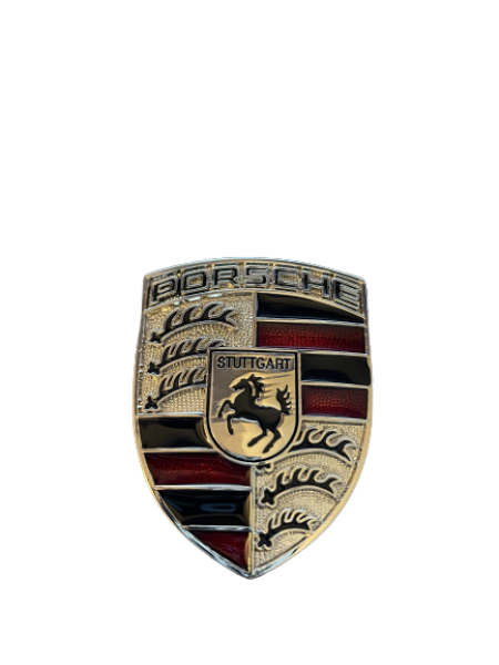 Original Porsche Emblem S rot Zeichen roter Schriftzug Panamera 